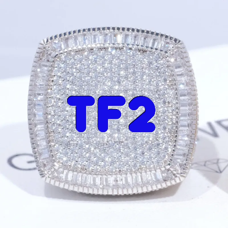 CUSTOM LETTER 3D ICED RING sold by The GUU Shop