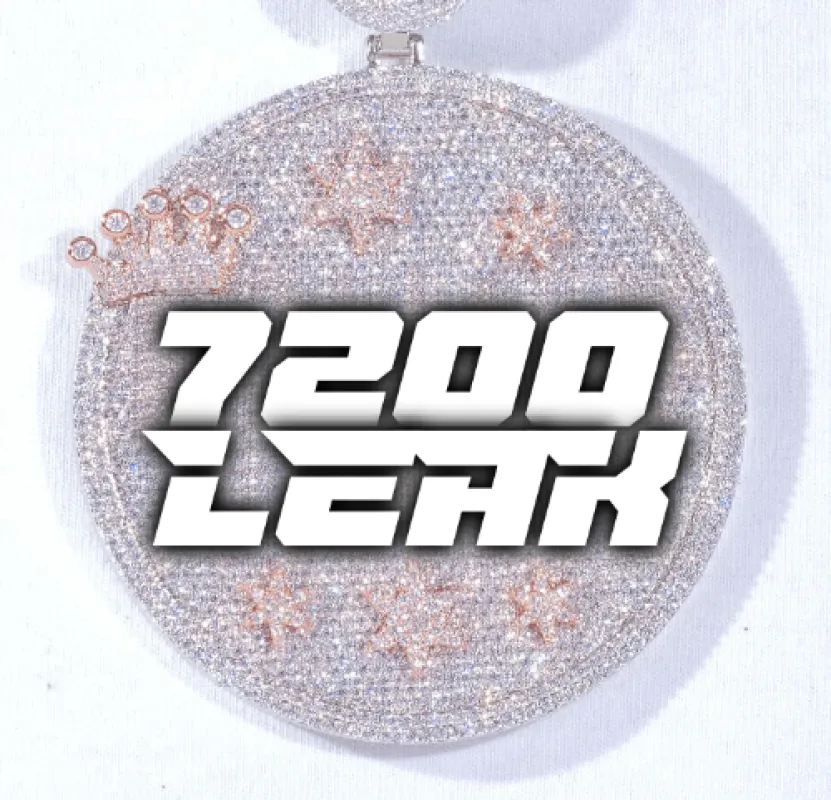 CUSTOM LETTER NECKLACE 3D BIG CROWN DISC sold by The GUU Shop