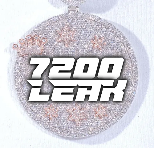 CUSTOM LETTER NECKLACE 3D BIG CROWN DISC sold by The GUU Shop