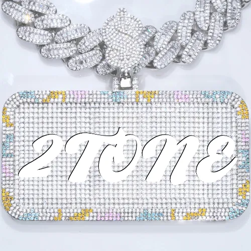 CUSTOM LETTER NECKLACE 3D COLORFUL SQUARE sold by The GUU Shop