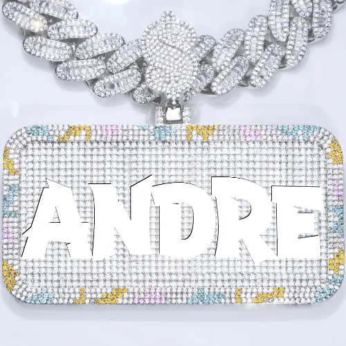 CUSTOM LETTER NECKLACE 3D COLORFUL SQUARE sold by The GUU Shop