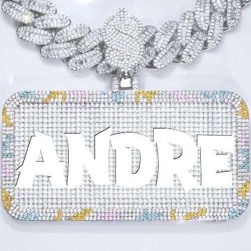 CUSTOM LETTER NECKLACE 3D COLORFUL SQUARE sold by The GUU Shop