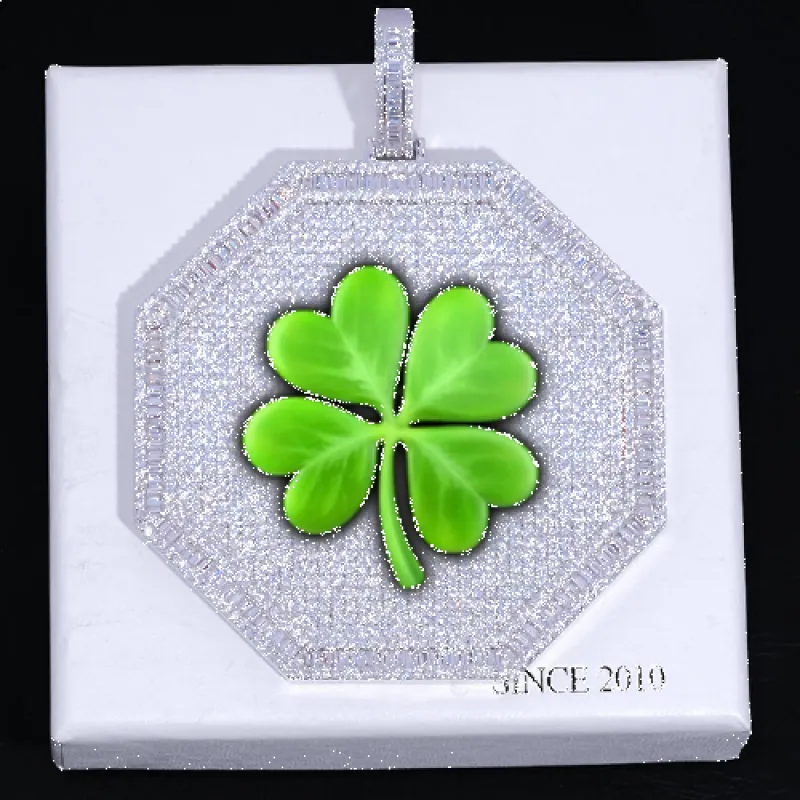 CUSTOM LETTER NECKLACE 3D BIG OCTAGON sold by The GUU Shop