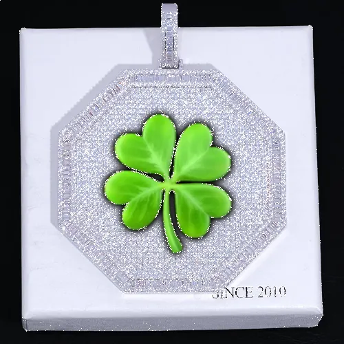 CUSTOM LETTER NECKLACE 3D BIG OCTAGON sold by The GUU Shop