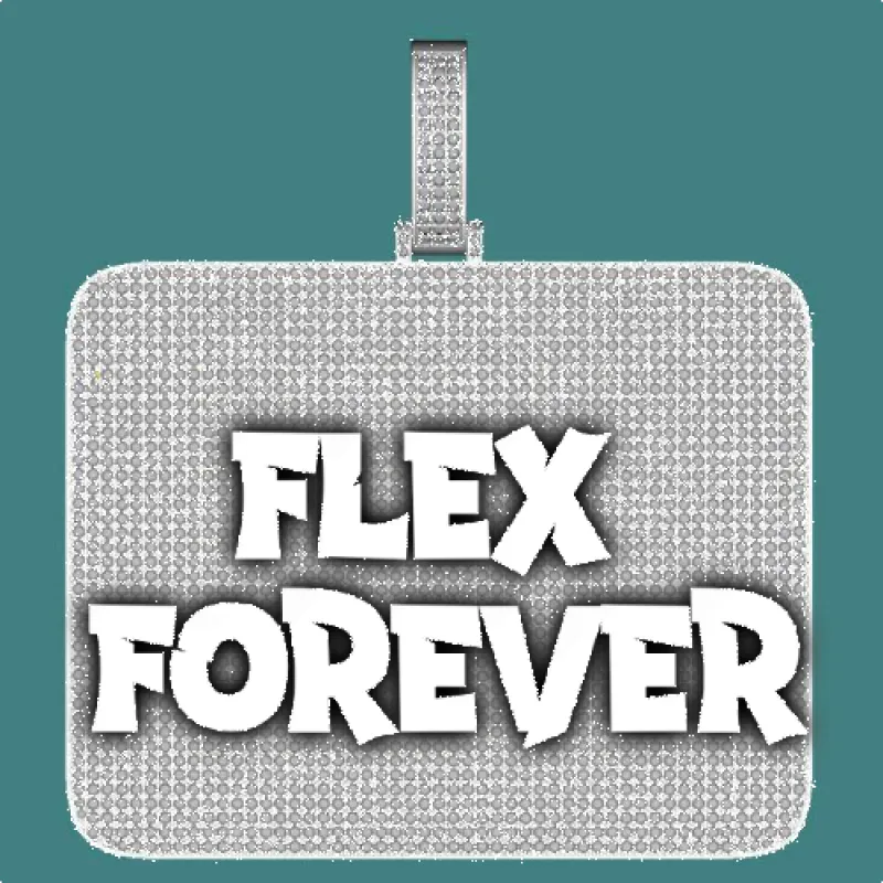 CUSTOM LETTER NECKLACE 3D BIG SQUARE sold by The GUU Shop