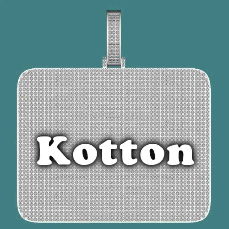 CUSTOM LETTER NECKLACE 3D BIG SQUARE sold by The GUU Shop