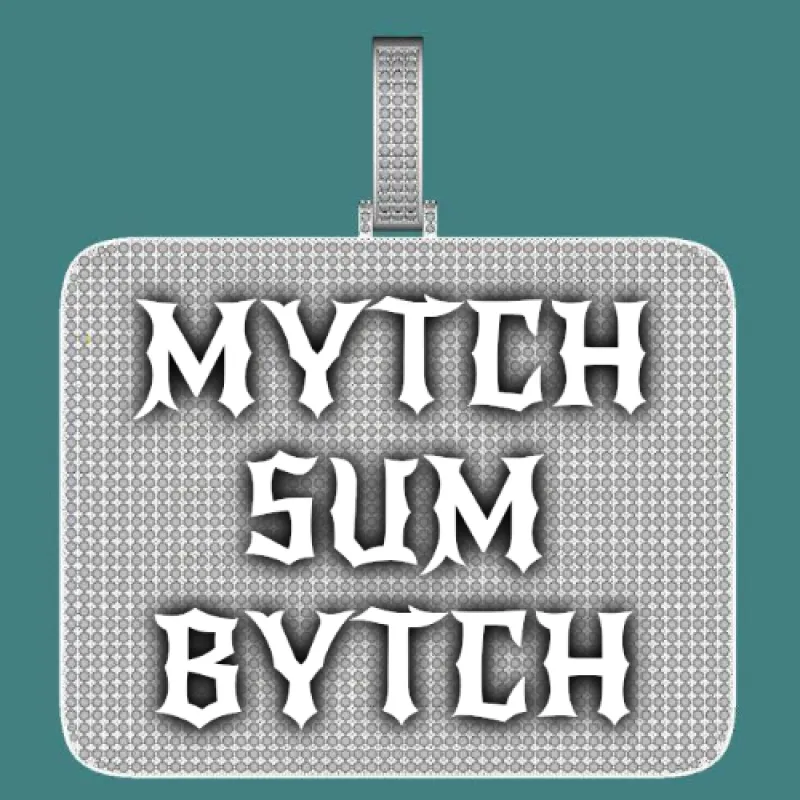 CUSTOM LETTER NECKLACE 3D BIG SQUARE sold by The GUU Shop