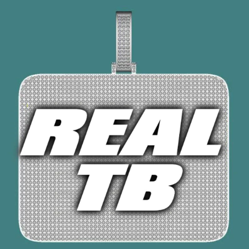 CUSTOM LETTER NECKLACE 3D BIG SQUARE sold by The GUU Shop