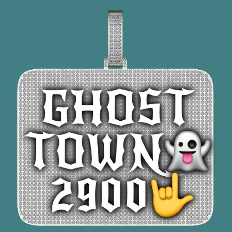 CUSTOM LETTER NECKLACE 3D BIG SQUARE sold by The GUU Shop