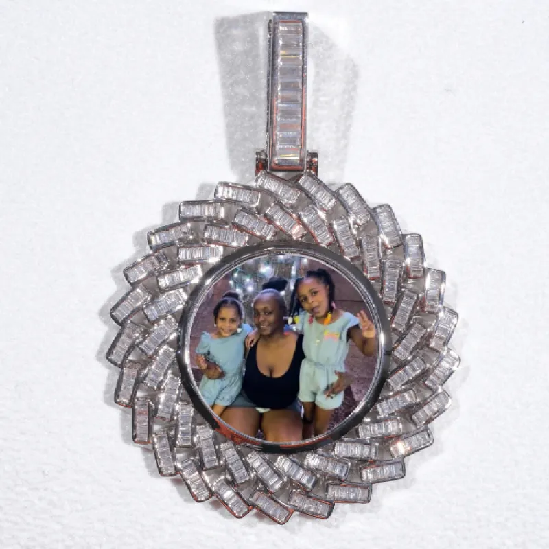 Large 3D Baguette Custom Picture Pendant sold by The GUU Shop