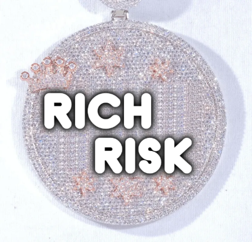 CUSTOM LETTER NECKLACE 3D BIG CROWN DISC made by The GUU Shop