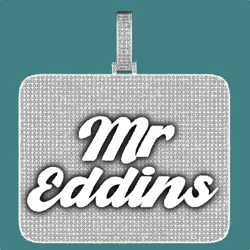 CUSTOM LETTER NECKLACE 3D BIG SQUARE sold by The GUU Shop