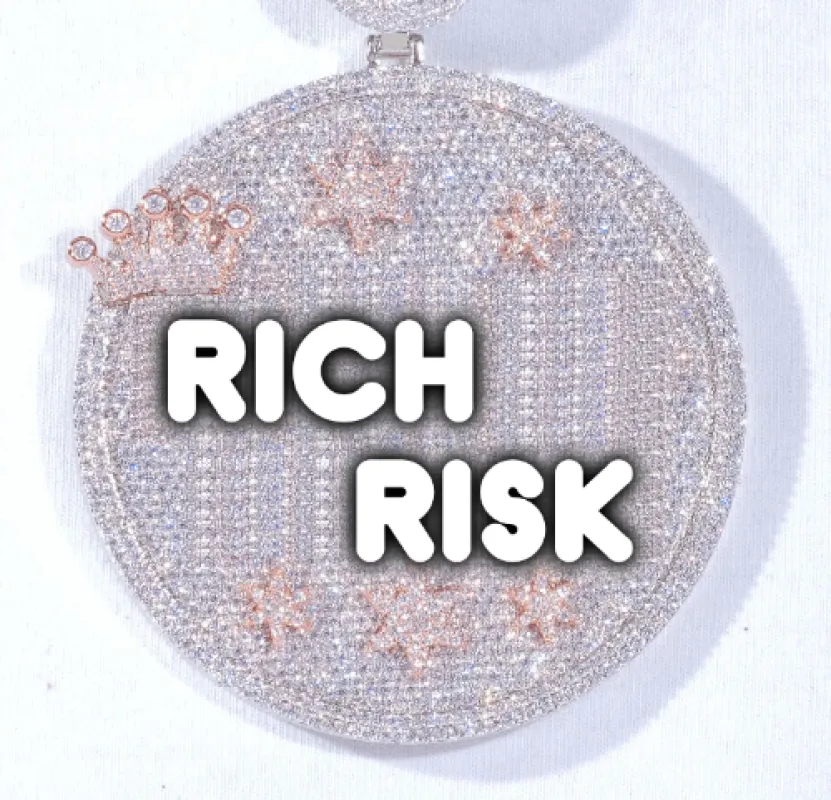 CUSTOM LETTER NECKLACE 3D BIG CROWN DISC sold by The GUU Shop