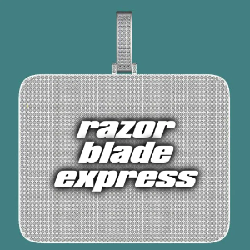 CUSTOM LETTER NECKLACE 3D BIG SQUARE sold by The GUU Shop