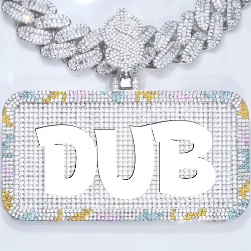 CUSTOM LETTER NECKLACE 3D COLORFUL SQUARE sold by The GUU Shop