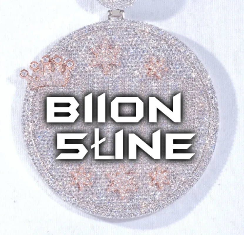 CUSTOM LETTER NECKLACE 3D BIG CROWN DISC sold by The GUU Shop