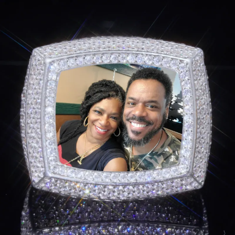 3D CUSTOM PICTURE ICED RING sold by The GUU Shop