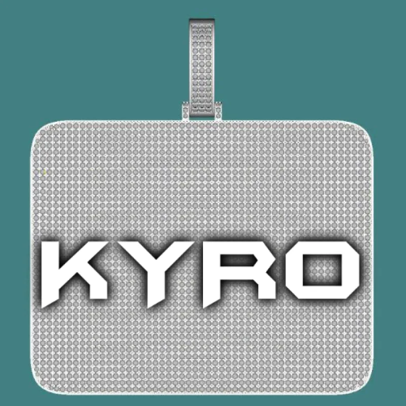 CUSTOM LETTER NECKLACE 3D BIG SQUARE sold by The GUU Shop