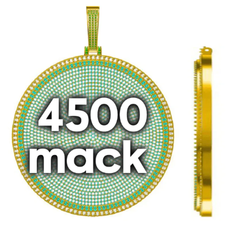 CUSTOM LETTER NECKLACE 3D BIG DISC sold by The GUU Shop