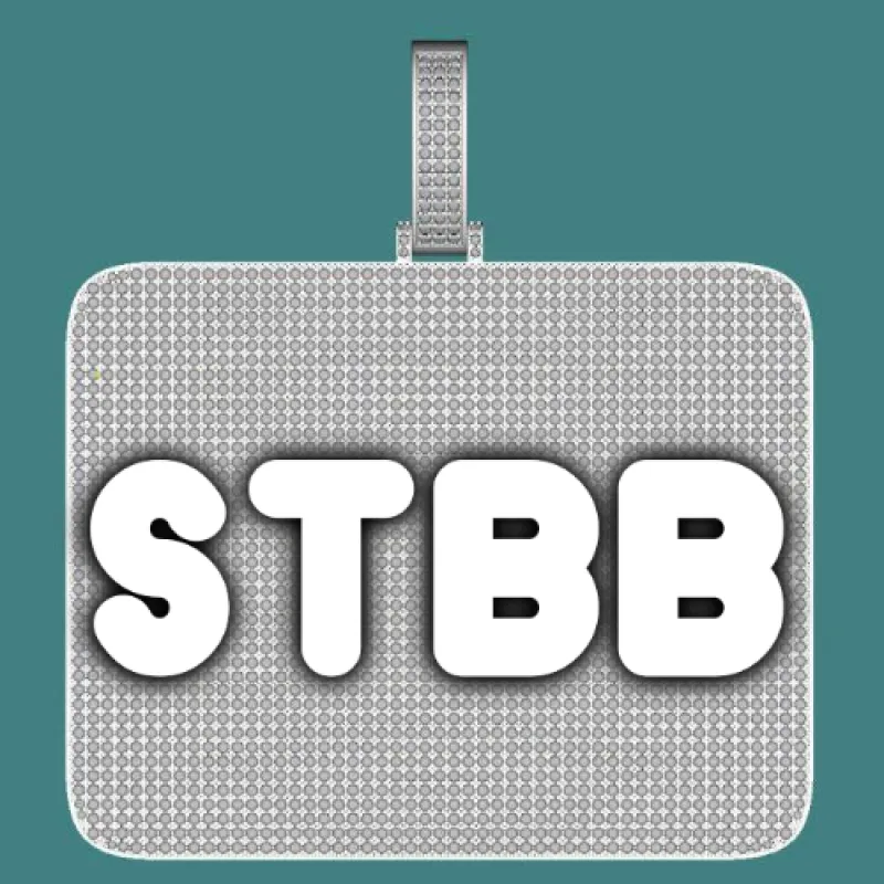 CUSTOM LETTER NECKLACE 3D BIG SQUARE sold by The GUU Shop