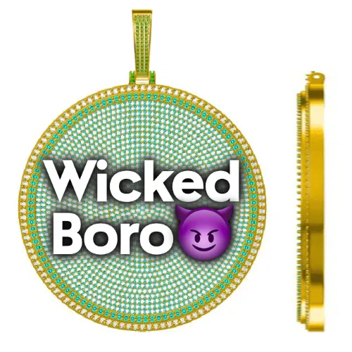 CUSTOM LETTER NECKLACE 3D BIG DISC sold by The GUU Shop