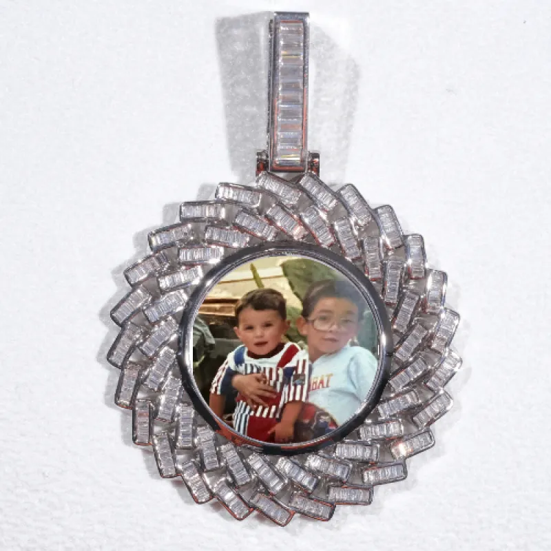 Large 3D Baguette Custom Picture Pendant sold by The GUU Shop