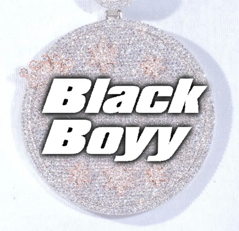 CUSTOM LETTER NECKLACE 3D BIG CROWN DISC sold by The GUU Shop