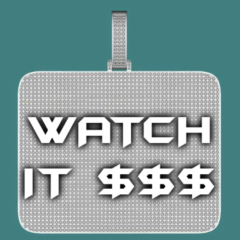 CUSTOM LETTER NECKLACE 3D BIG SQUARE sold by The GUU Shop