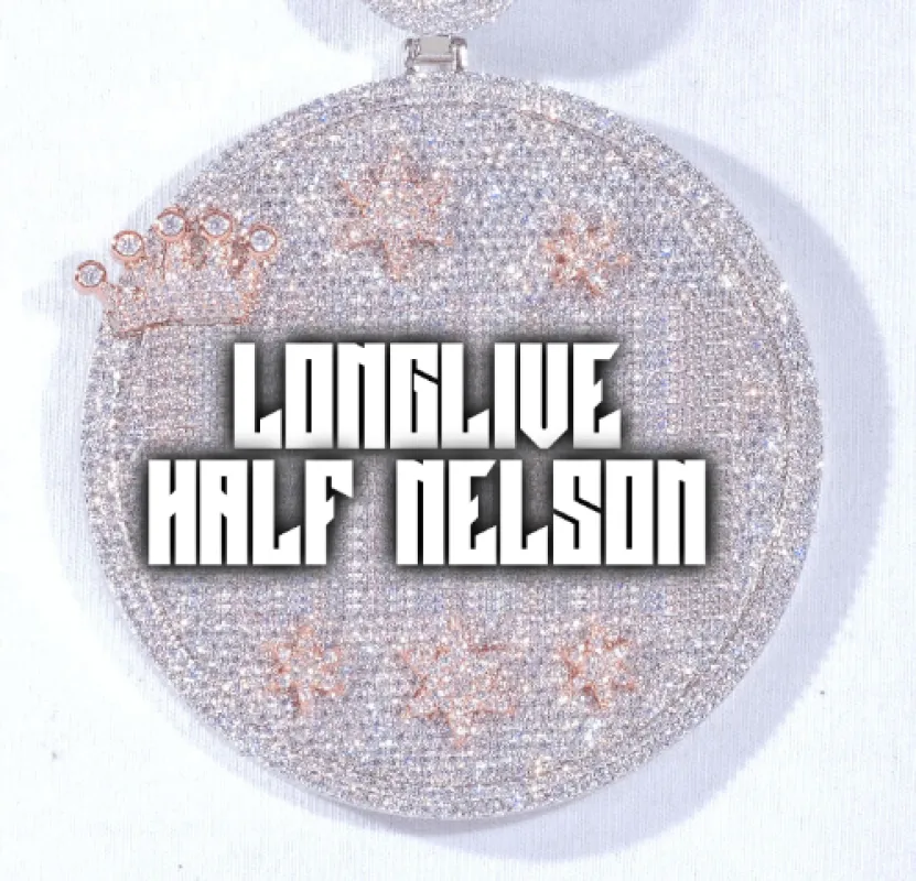 CUSTOM LETTER NECKLACE 3D BIG CROWN DISC sold by The GUU Shop