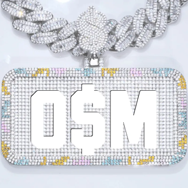 CUSTOM LETTER NECKLACE 3D COLORFUL SQUARE sold by The GUU Shop