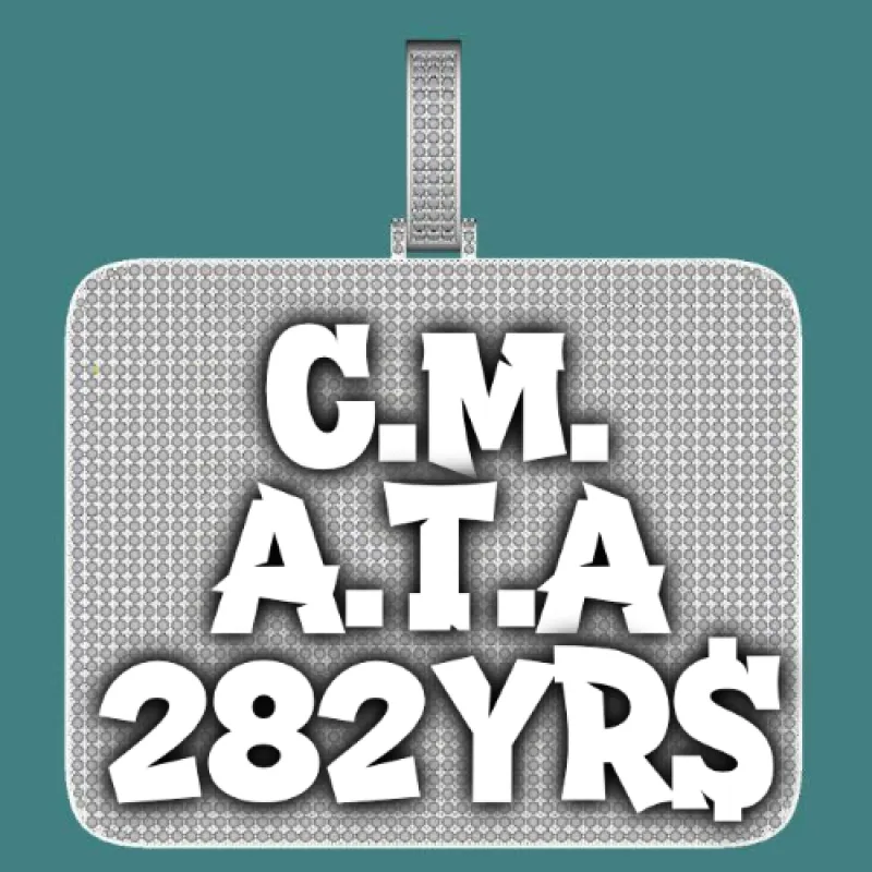 CUSTOM LETTER NECKLACE 3D BIG SQUARE sold by The GUU Shop