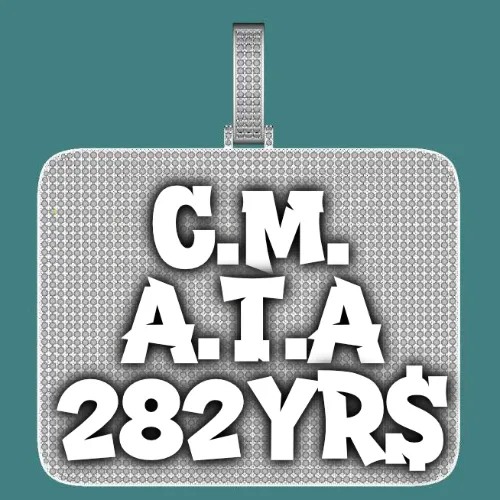 CUSTOM LETTER NECKLACE 3D BIG SQUARE sold by The GUU Shop