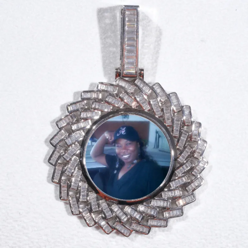 Large 3D Baguette Custom Picture Pendant sold by The GUU Shop