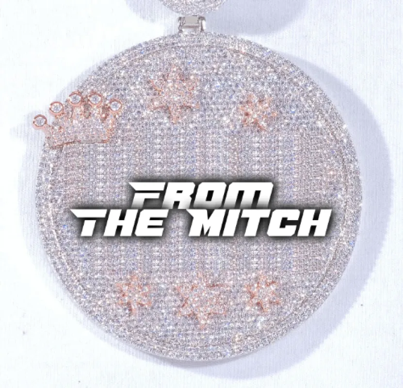 CUSTOM LETTER NECKLACE 3D BIG CROWN DISC made by The GUU Shop