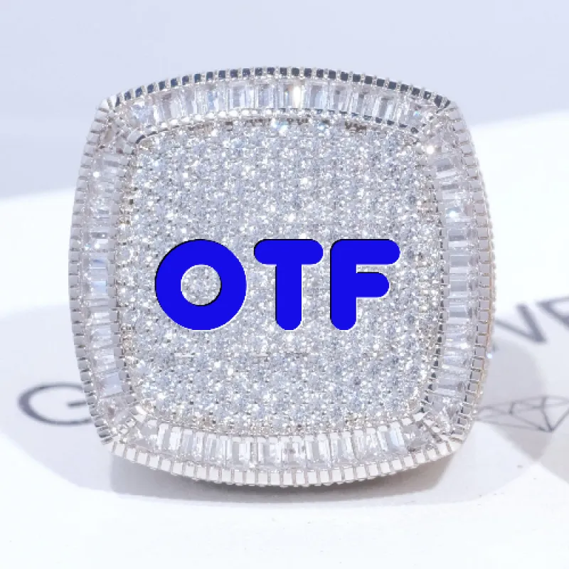 CUSTOM LETTER 3D ICED RING sold by The GUU Shop