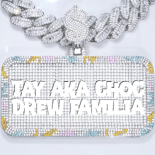 CUSTOM LETTER NECKLACE 3D COLORFUL SQUARE sold by The GUU Shop