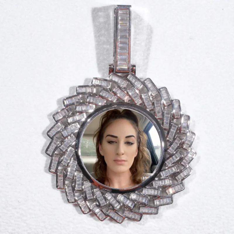 Large 3D Baguette Custom Picture Pendant sold by The GUU Shop