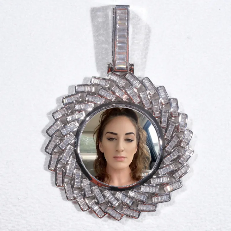 Large 3D Baguette Custom Picture Pendant sold by The GUU Shop