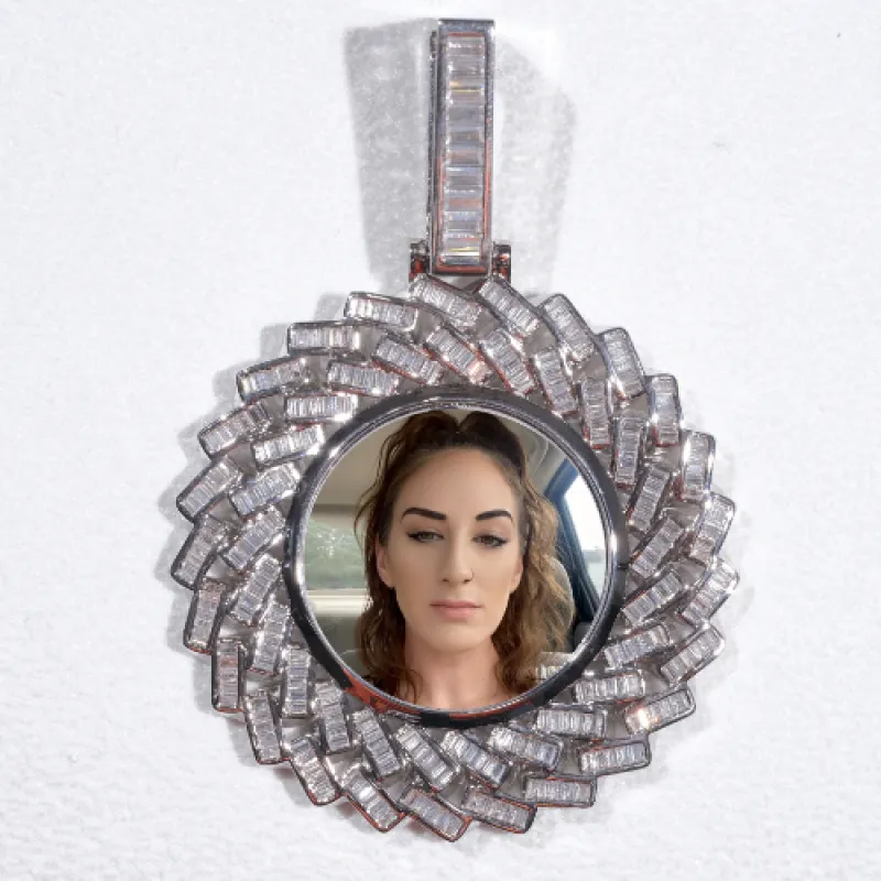 Large 3D Baguette Custom Picture Pendant sold by The GUU Shop