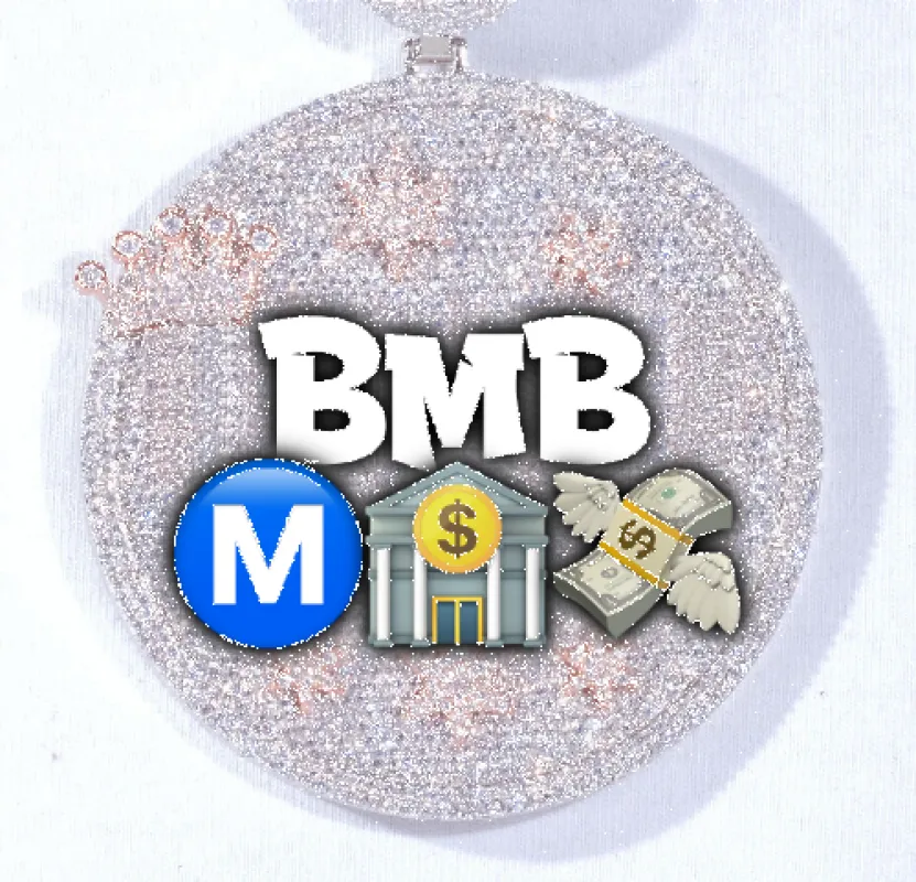 CUSTOM LETTER NECKLACE 3D BIG CROWN DISC sold by The GUU Shop