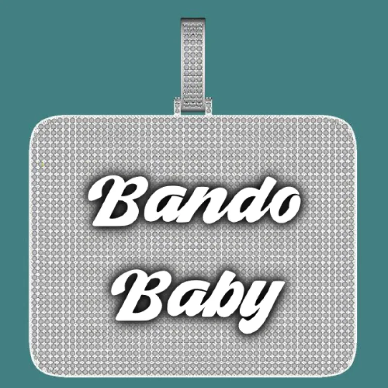 CUSTOM LETTER NECKLACE 3D BIG SQUARE sold by The GUU Shop