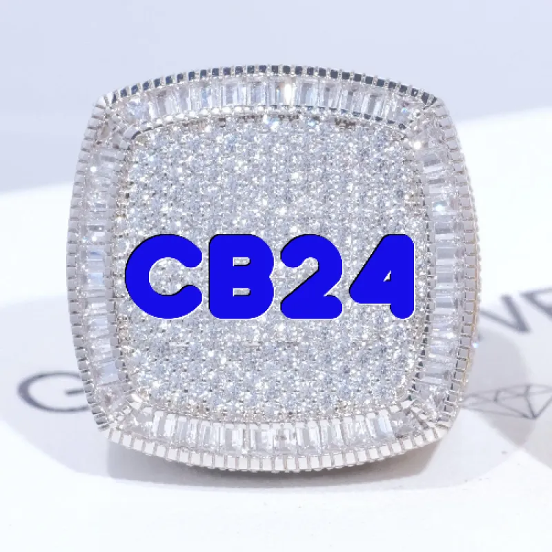 CUSTOM LETTER 3D ICED RING sold by The GUU Shop