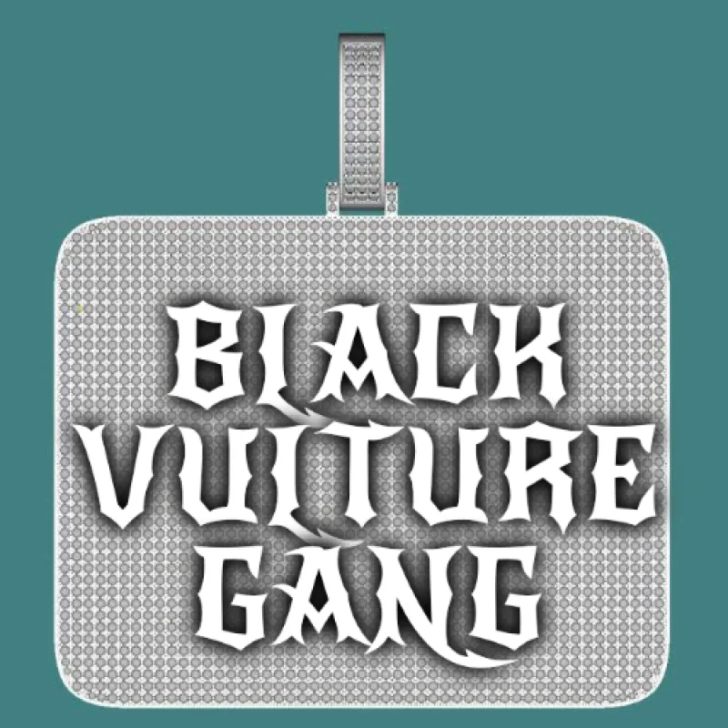 CUSTOM LETTER NECKLACE 3D BIG SQUARE sold by The GUU Shop