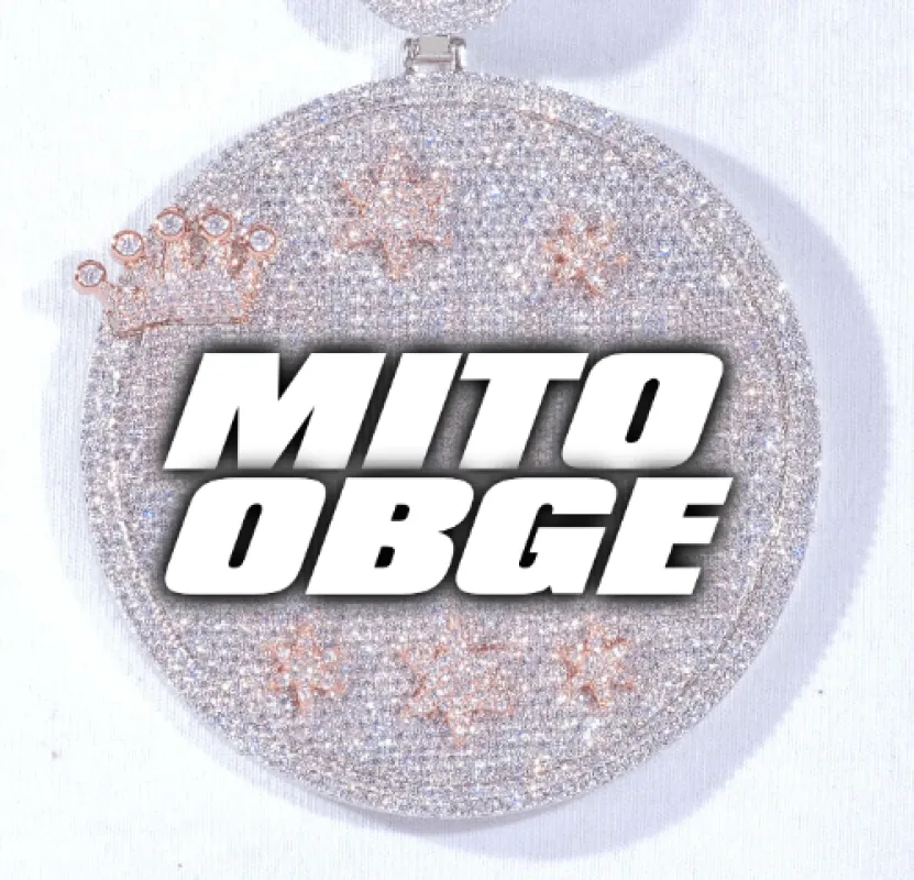 CUSTOM LETTER NECKLACE 3D BIG CROWN DISC made by The GUU Shop