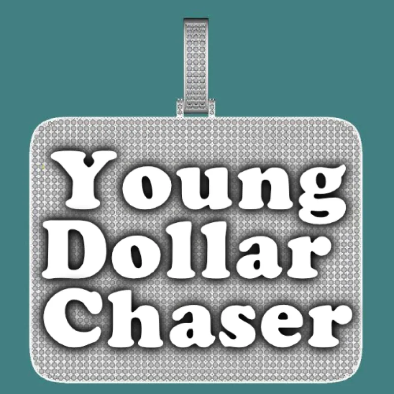 CUSTOM LETTER NECKLACE 3D BIG SQUARE sold by The GUU Shop