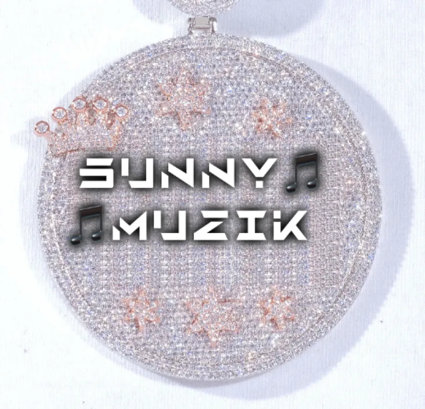 CUSTOM LETTER NECKLACE 3D BIG CROWN DISC sold by The GUU Shop