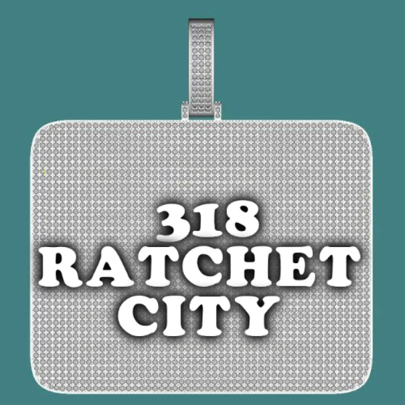 CUSTOM LETTER NECKLACE 3D BIG SQUARE sold by The GUU Shop