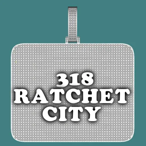 CUSTOM LETTER NECKLACE 3D BIG SQUARE sold by The GUU Shop