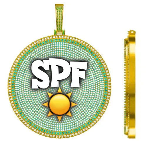 CUSTOM LETTER NECKLACE 3D BIG DISC sold by The GUU Shop