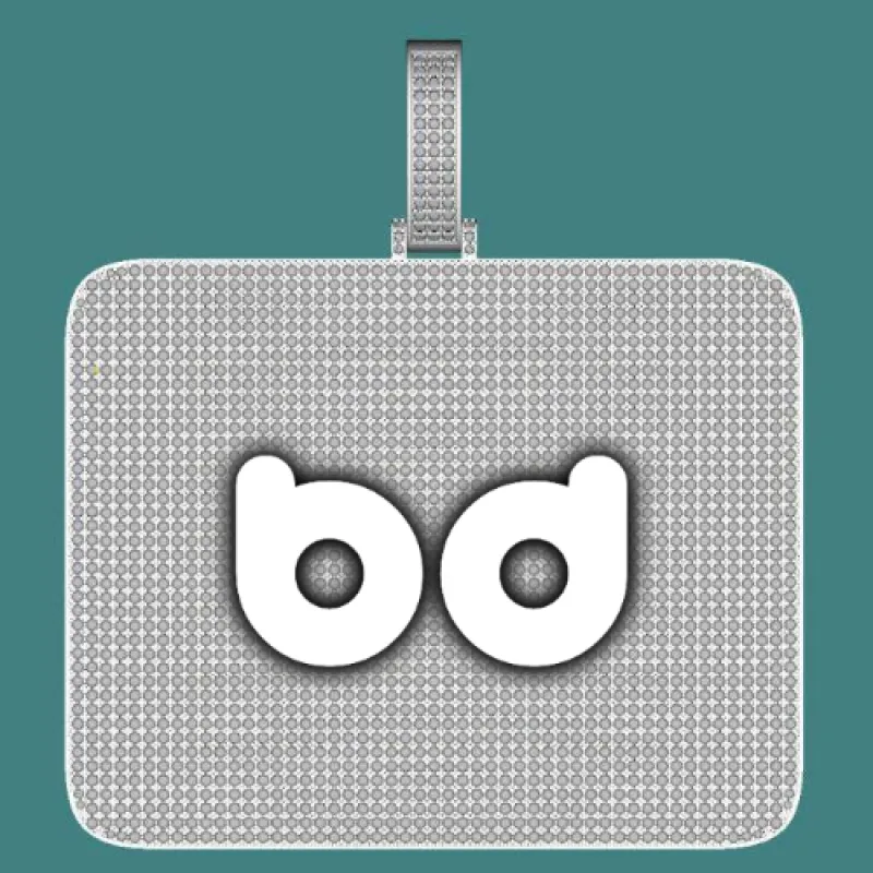 CUSTOM LETTER NECKLACE 3D BIG SQUARE sold by The GUU Shop